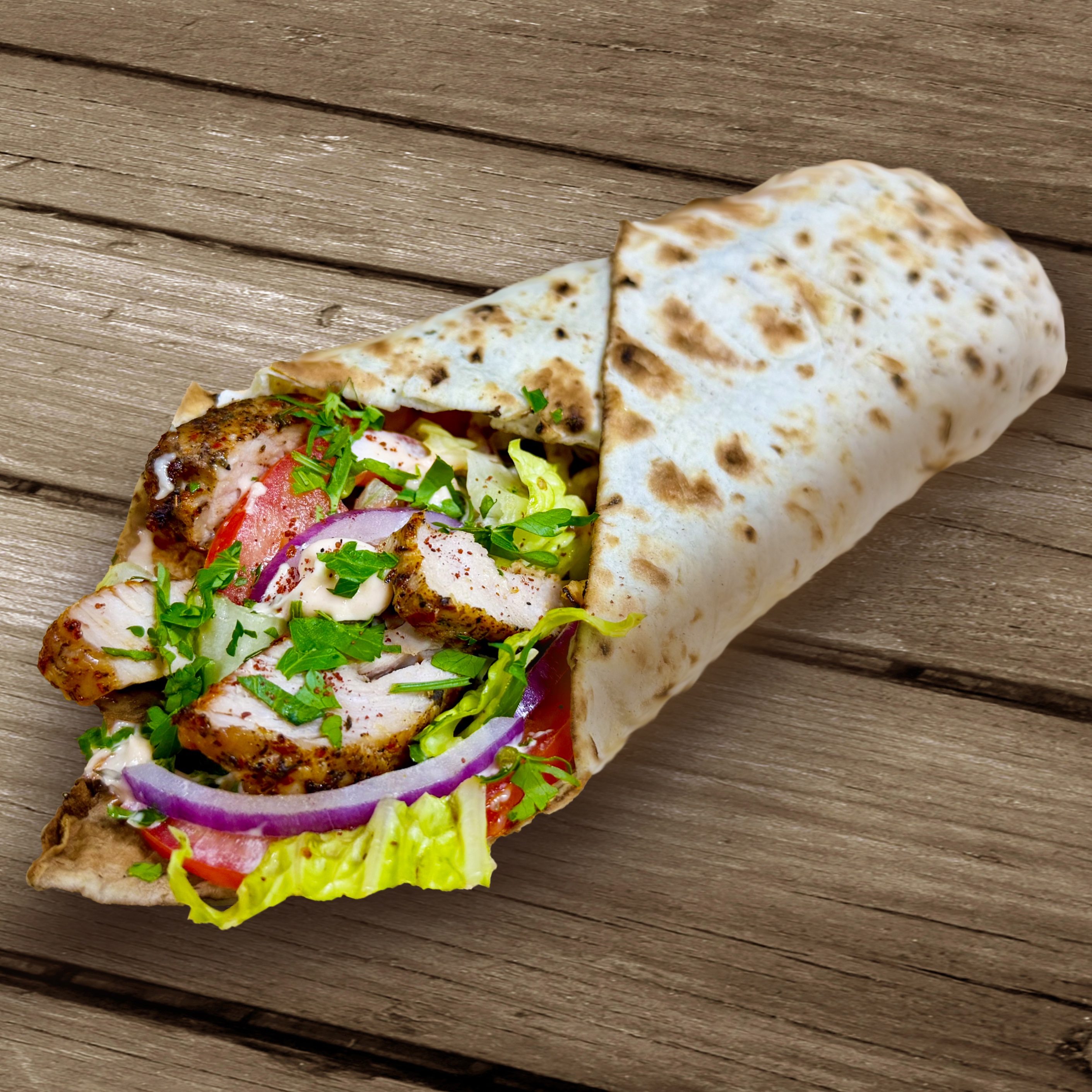 Pork Kabob Wrap.