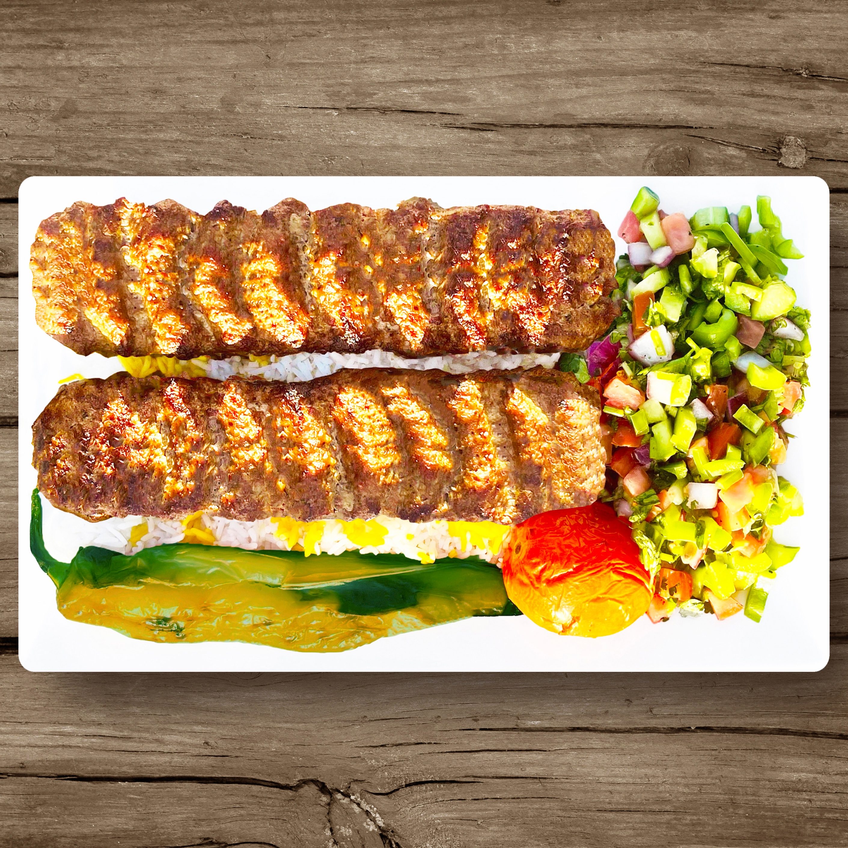 Beef Luleh Platter.