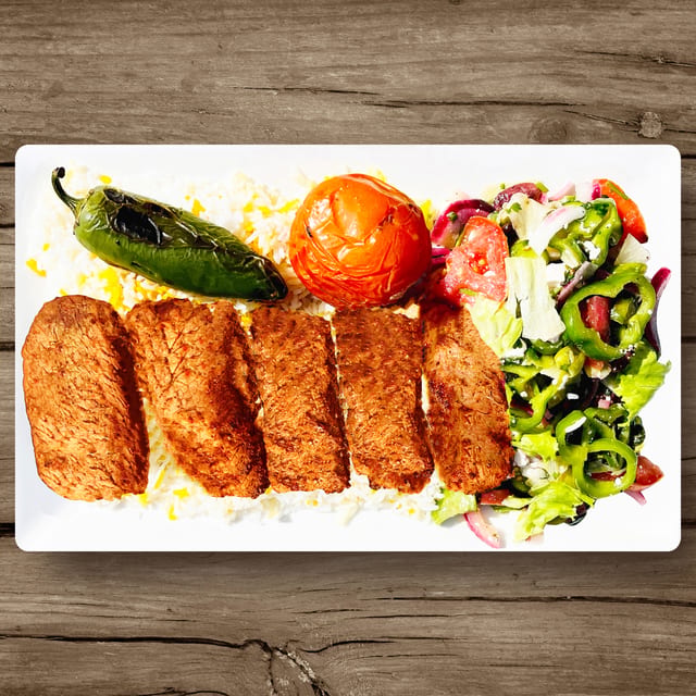 Pork Kabob Platter.