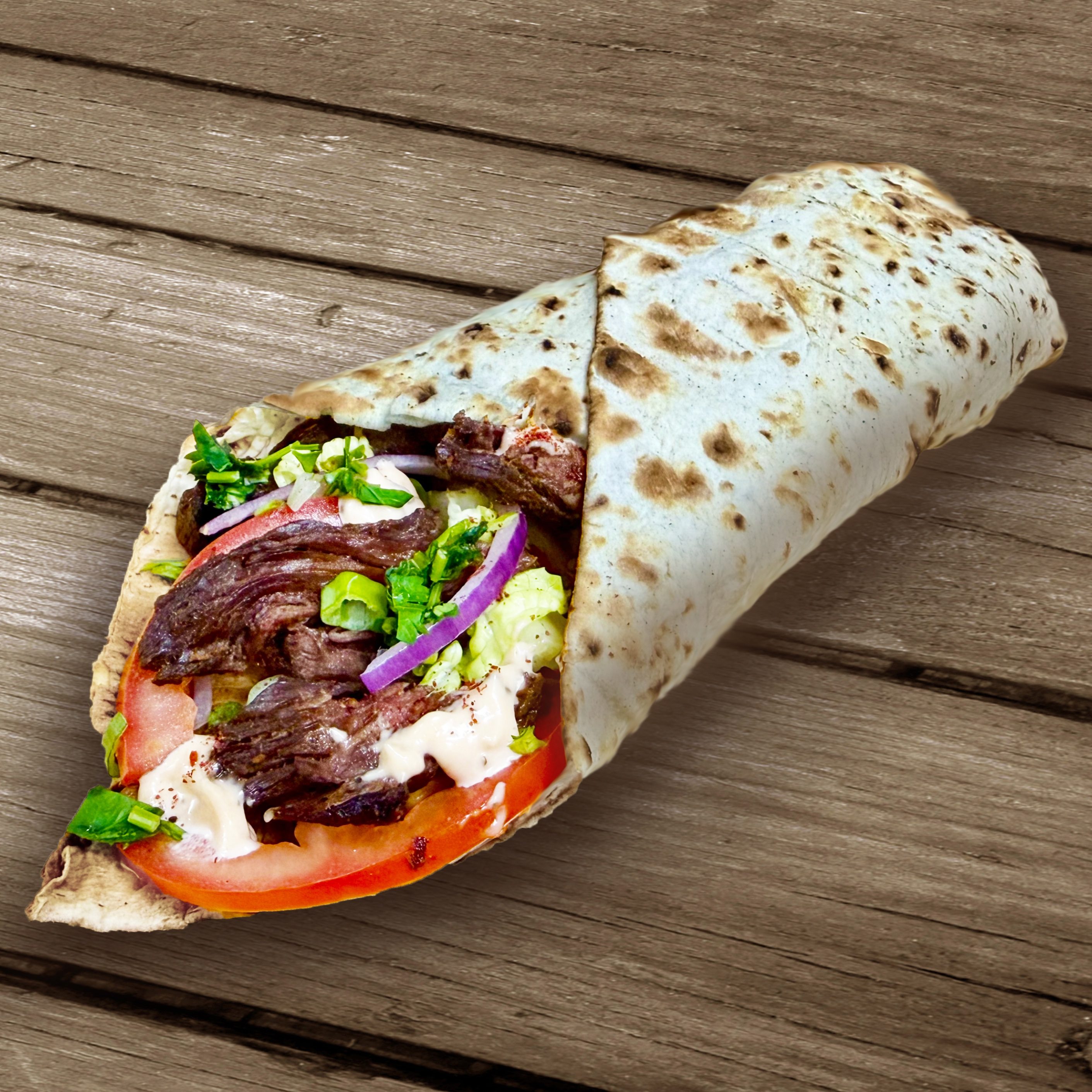 Beef Shawarma Wrap.