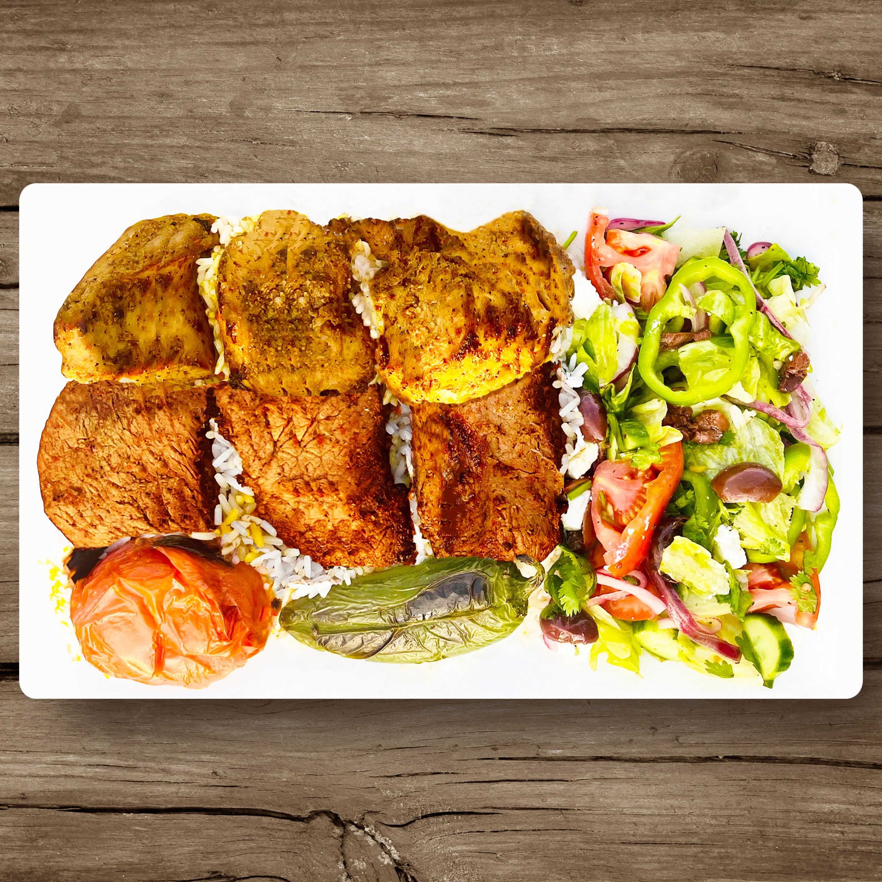 Pork & Chicken Platter.